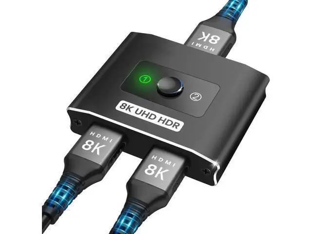 Alt view image 8 of 14 - AOMOPROING HDMI 2.1 Switch 8K HDMI Switcher, 4K 120hz HDR Aluminum Bi-Directional Switch Splitter 2 in 1 Out or 1 in 2 Out, Support High Speed 48Gbps 8K@60Hz, for PS5, Xbox Series X , Apple TV,