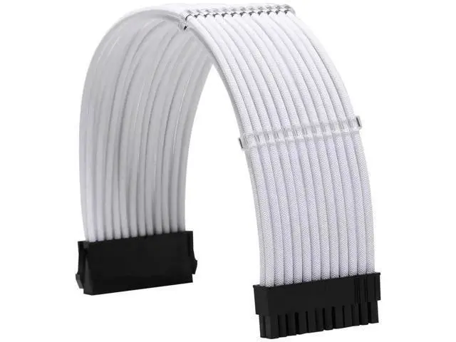 Alt view image 10 of 12 - Black Braided PSU Extension Cable Kit, 18AWG ATX 24Pin + EPS 8Pin + PCIe 8Pin Cables with Cable Combs