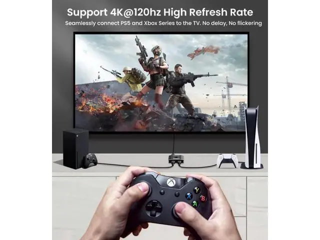 Alt view image 12 of 14 - AOMOPROING HDMI 2.1 Switch 8K HDMI Switcher, 4K 120hz HDR Aluminum Bi-Directional Switch Splitter 2 in 1 Out or 1 in 2 Out, Support High Speed 48Gbps 8K@60Hz, for PS5, Xbox Series X , Apple TV,