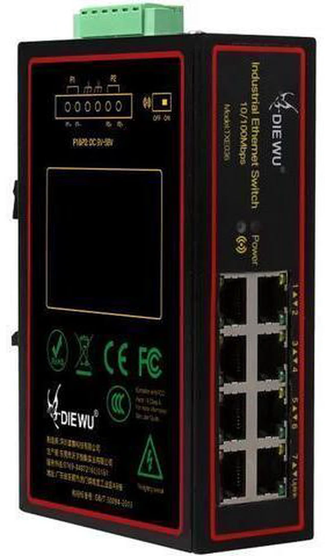 Alt view image 10 of 12 - 8 Ports 10/100M Industrial Ethernet Enhance Switch 8 Port RJ45 VLAN Signal increased to 250 meters