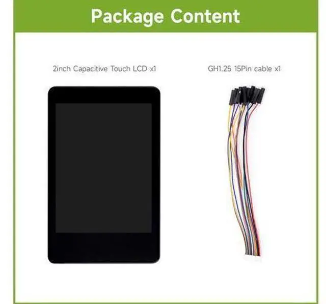 Alt view image 9 of 14 - 2inch Capacitive Touch Display Module, Compatible with Raspberry Pi 5/4B/3B/Pico/Pico W/Pico WH, ESP32, IPS Display, 262K Colors, 240×320 Resolution