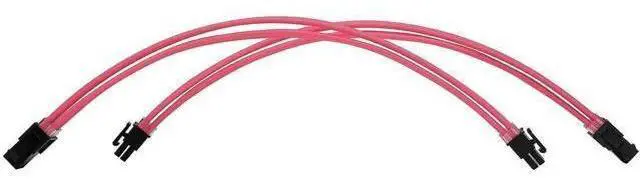 Alt view image 13 of 14 - Pink Braided PSU Sleeved Extension Cable Kit, 18AWG ATX 24Pin + EPS 8Pin + PCIe 8Pin with Cable Combs for Motherboard & Graphics Card
