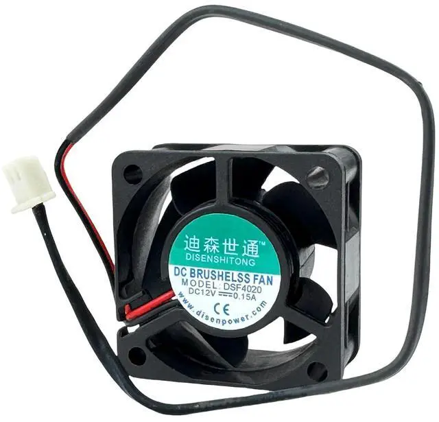 Alt view image 11 of 14 - DC Brushless Cooling Fan DSF4020 DC12V 0.15A 2Pin 4CM 40×40×20mm
