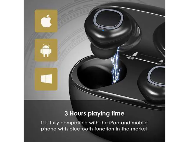 Alt view image 13 of 14 - Bluetooth Wireless Earbuds Touch Control Stereo Mini Sports Earphones With Charging Case Microphone Sweatproof Noise Cancelling Bluetooth In-Ear Headset For iPhone Samsung iPad Android Bluetooth 5.0
