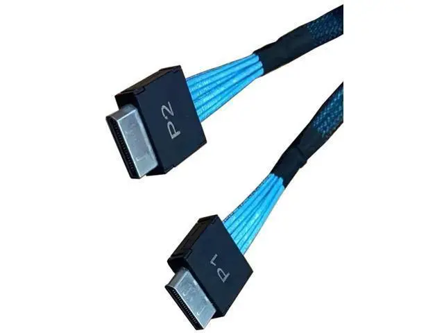 Alt view image 9 of 12 - 80cm SlimSAS Splitter Cable, SFF-8654 74Pin 8X to Dual SFF-8643 36Pin 2×4X Mini SAS HD Server Internal Storage Cable