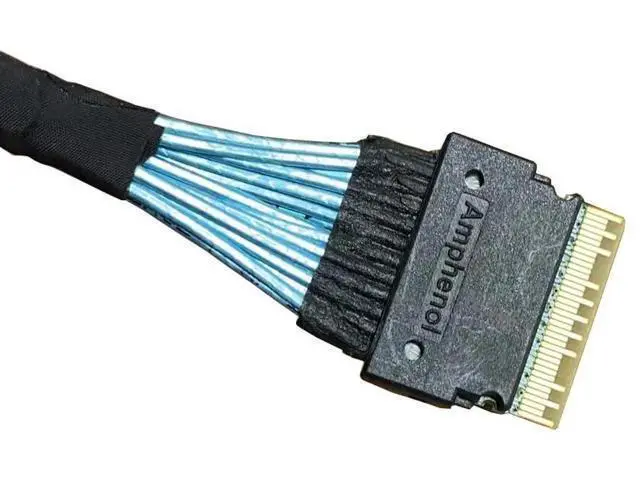 Alt view image 10 of 12 - 80cm SlimSAS Splitter Cable, SFF-8654 74Pin 8X to Dual SFF-8643 36Pin 2×4X Mini SAS HD Server Internal Storage Cable