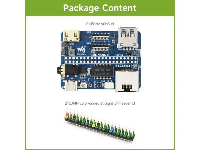 Alt view image 7 of 10 - Nano Base Board (B), Compatible with Raspberry Pi Compute Module 5, Same Size As The CM5, Base Board for Compute Module 5 Lite/eMMC