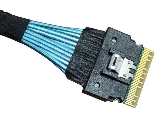 Alt view image 8 of 12 - 80cm SlimSAS Splitter Cable, SFF-8654 74Pin 8X to Dual SFF-8643 36Pin 2×4X Mini SAS HD Server Internal Storage Cable