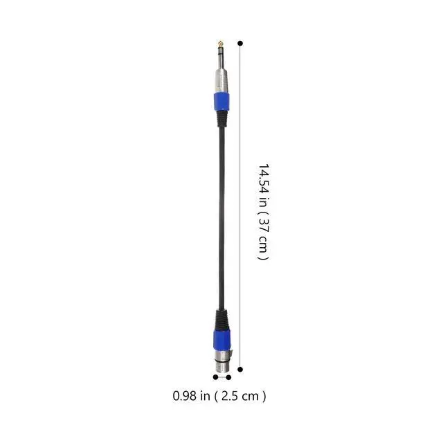 Alt view image 6 of 6 - 2Pcs Xlr to 6.35mm Trs Adapter Cable Male to Female 0.35m Short Microphone Patch Cord for Audio Mixing Consoles