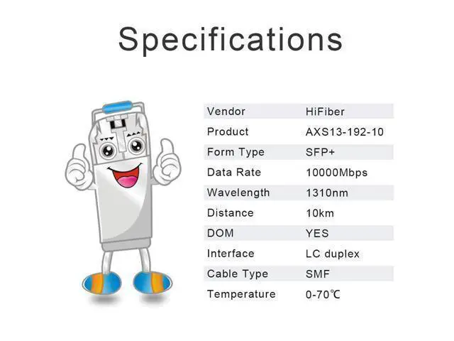 Alt view image 13 of 14 - H!Fiber 10GBase-LR Fiber SFP+ Transceiver, 10Gb Single Mode SFP+ LC Module, for Cisco SFP-10G-LR, Ubiquiti UF-SM-10G, UniFi, Mikrotik, Netgear,D-Link,TP-Link, (SMF,1310nm,10km,DDM) 2 Pack
