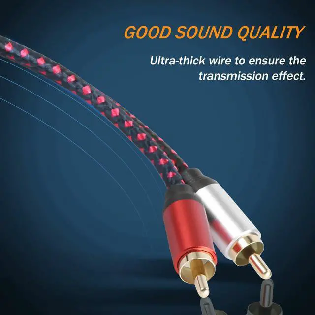 Alt view image 4 of 6 - 1Pcs Type-C to 2 Rca Male Audio Cable 0.5m Red Aluminum Alloy Housing Multi-Function Audio Charging Cable Compatible with