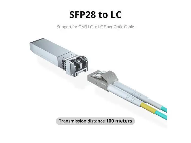 Alt view image 9 of 12 - ipolex 25GBase-SR SFP28 SFP+ Transceiver Compatible with Mellanox MMA2P00-AS, 850nm Duplex LC MMF, up to 100-m, DOM