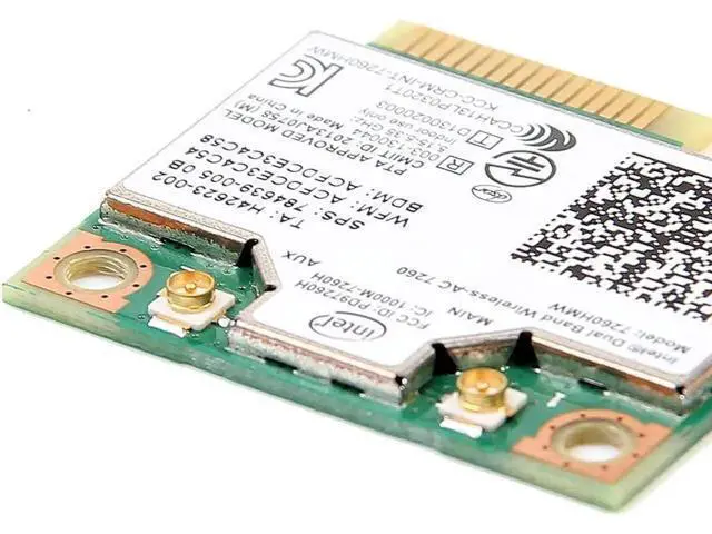 Alt view image 10 of 14 - Mini pcie WiFi Card Dual Band Wireless AC 7260 PCI Express Card 802.11ac 2x2 Wi-Fi 7260hmw Bluetooth 4.0 PCIe Half WiFi Card 802.11 b/a/g/n/ac for Laptop Window 7 8 8.1 10 Linux 2.4.x/2.6.x or Later