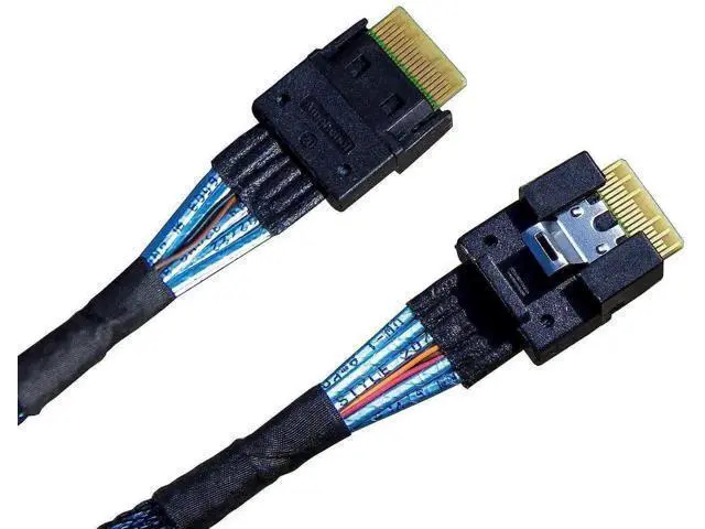 Alt view image 9 of 14 - PCIe Gen4 x4 SlimSAS SFF-8654 (38Pin) to U.2 SFF-8639 (68Pin) Cable with SATA Power, 75cm