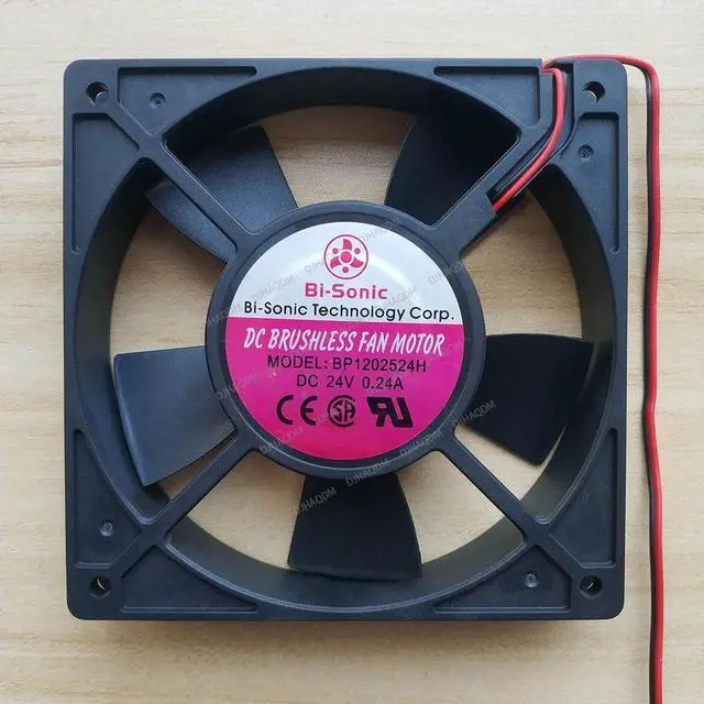 Alt view image 6 of 10 - Compatible for Bi-Sonic BP1202524H 24V 0.24A 12025 12cm 2-Wire Cooling Fan