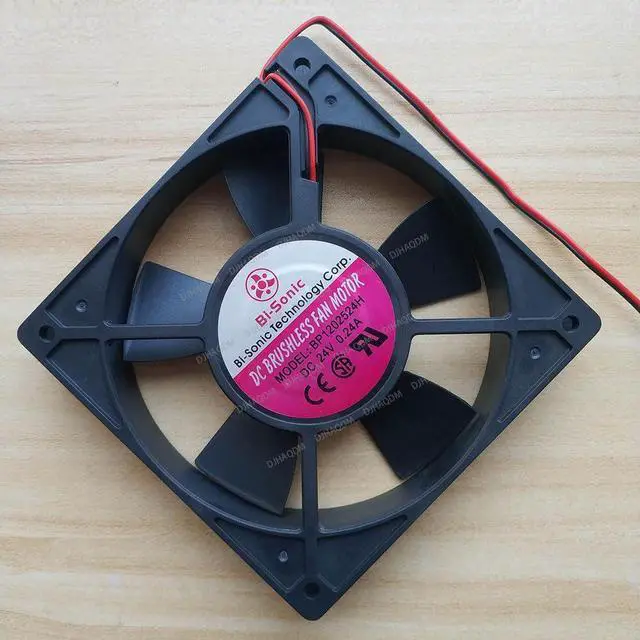 Alt view image 7 of 10 - Compatible for Bi-Sonic BP1202524H 24V 0.24A 12025 12cm 2-Wire Cooling Fan