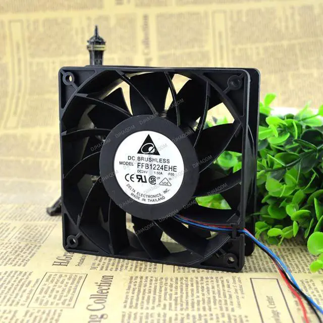 Alt view image 4 of 6 - Compatible for Delta FFB1224EHE 24V 1.5A 12038 12cm 3-Wire Cooling Fan