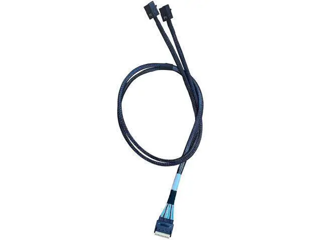Alt view image 6 of 10 - 80cm SlimSAS Splitter Cable, SFF-8654 74Pin 8X to Dual SFF-8643 36Pin 2×4X Mini SAS HD Server Internal Storage Data Cable