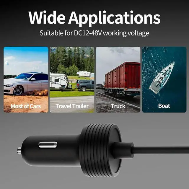 Alt view image 4 of 6 - 3X For Starlink Mini DC Power Cable,12V-48V Car Adapter For Starlink Mini Car Power Supply Cord