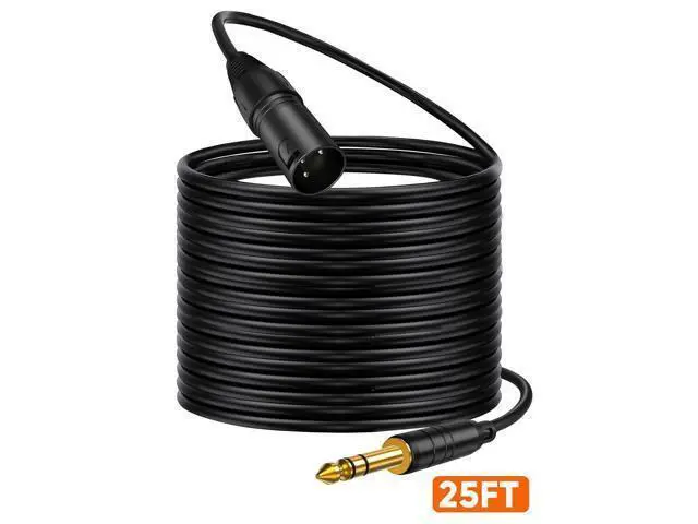 Alt view image 14 of 14 - 1/4" to XLR 25ft,6.35mm TRS to X L R Microphone Cord,Balanced Quarter inch TRS Plug to 3-pin, 1/4 Inch XL R Mic Patch Cable