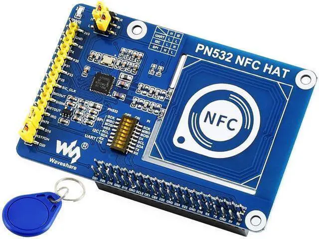 Alt view image 14 of 14 - PN532 NFC HAT for Raspberry Pi 4B/3B+/3B/2B/Zero/Zero W - I2C / SPI/UART Interface, Supports Various NFC/RFID Cards