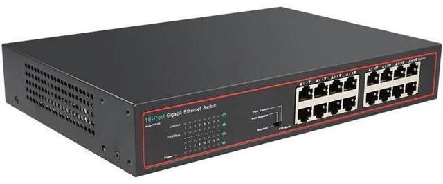 Alt view image 7 of 8 - Gigabit Network Switch 16 Port 10/100/1000Mbps Fast Ethernet Switch with Realtek chip lan switch 1000M