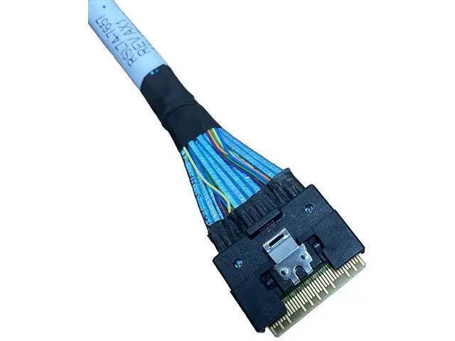 Alt view image 10 of 10 - 80cm SlimSAS Splitter Cable, SFF-8654 74Pin 8X to Dual SFF-8643 36Pin 2×4X Mini SAS HD Server Internal Storage Data Cable
