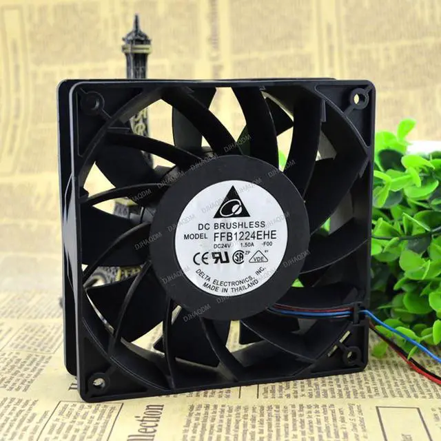 Alt view image 6 of 6 - Compatible for Delta FFB1224EHE 24V 1.5A 12038 12cm 3-Wire Cooling Fan