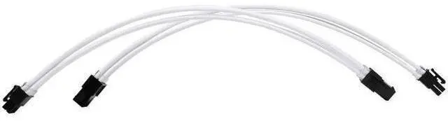 Alt view image 8 of 12 - White Braided Sleeved PSU Extension Cable Kit, 18AWG ATX 24Pin + EPS 8Pin + PCI-E 8Pin with Cable Combs for PSU Connecting Motherboard & Graphics Card
