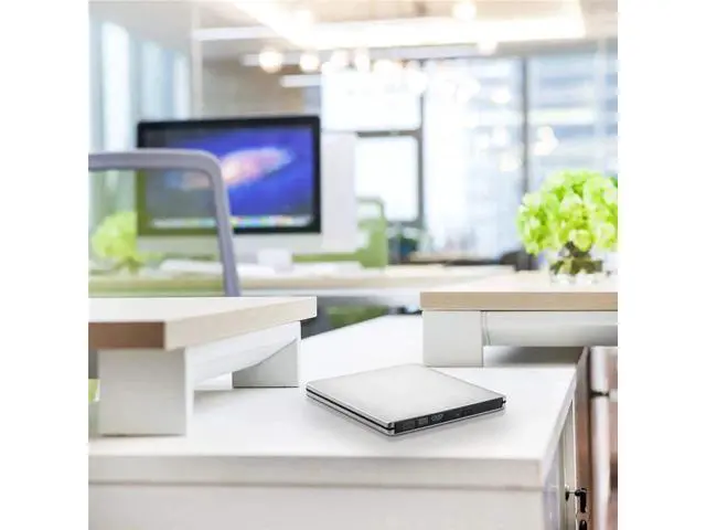 Alt view image 10 of 14 - External DVD CD Drive, Aluminum USB 3.0 Lightscribe DVD Burner Type-C Portable DVD CD +/-RW Rewriter Reader Slim Optical Drive Compatible with Macbook Laptop Desktop (Silver)