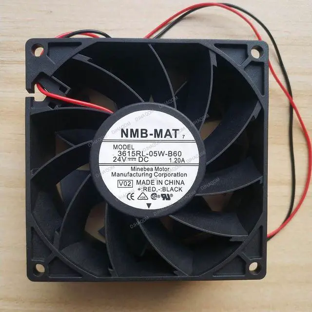 Alt view image 6 of 10 - Compatible for NMB-MAT 3615RL-05W-B60 24V 1.2A 9238 2-Wire Cooling Fan