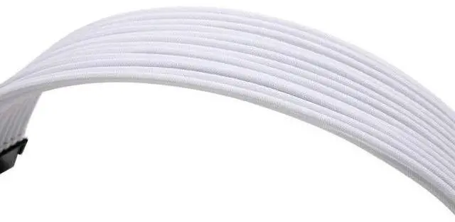 Alt view image 9 of 12 - White Braided Sleeved PSU Extension Cable Kit, 18AWG ATX 24Pin + EPS 8Pin + PCI-E 8Pin with Cable Combs for PSU Connecting Motherboard & Graphics Card