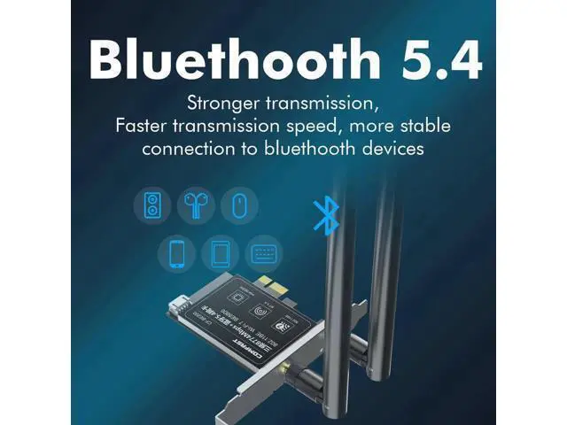 Alt view image 11 of 14 - WiFi 7 BE200 PCI-E Network Card 2.4G&5G&6GHz Tri-band 8774Mbps BE200NGW Chip 802.11be Bluetooth 5.4 Wireless PCIe