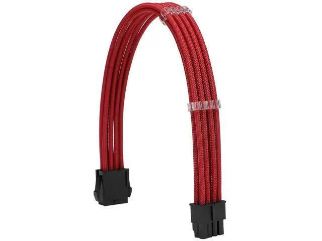 Alt view image 8 of 12 - Red Sleeved PSU Extension Cable Kit, 18AWG ATX 24Pin + EPS 8Pin + PCI-E 8Pin with Cable Combs, for PSU Connecting Motherboard & Graphics Card