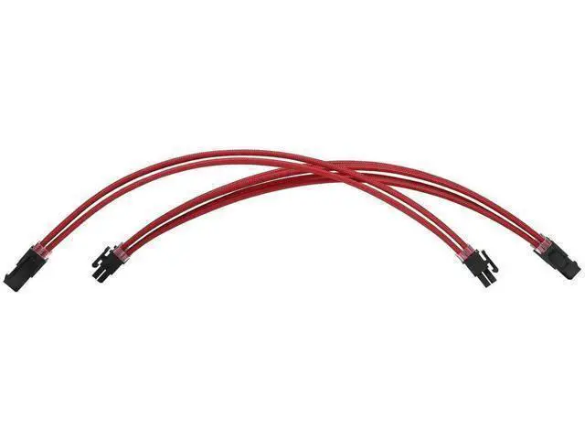 Alt view image 10 of 12 - Red Sleeved PSU Extension Cable Kit, 18AWG ATX 24Pin + EPS 8Pin + PCI-E 8Pin with Cable Combs, for PSU Connecting Motherboard & Graphics Card