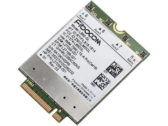 Alt view image 7 of 8 - FDD-LTE TDD-LTE Cat16 Fibocom L860-GL 4G Module Wlan Card SPS#L27188-001 For HP laptop Elitebook X360 830 840 850