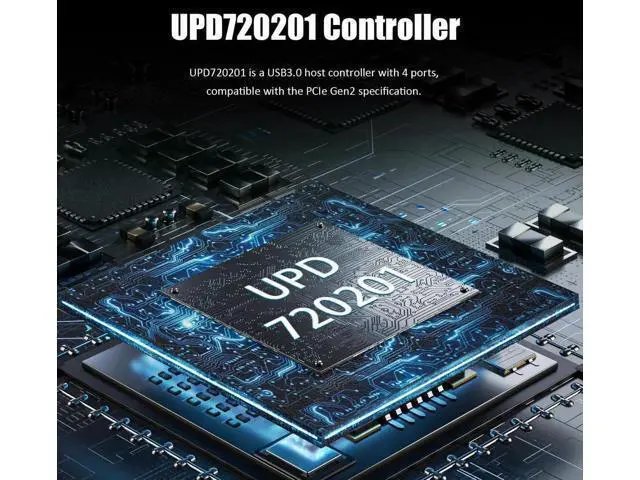 Alt view image 13 of 14 - Aomoproing U3055N 2-Port USB 3.0 Type-A and USB Header 5Gbps PCIe Expansion Card for Intel, AMD, and ARM Platform, Compatible with Windows and Linux (Not Support Mac OS)