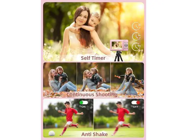 Alt view image 9 of 10 - Digital Camera, FHD 1080P Camera, Digital Point and Shoot Camera with 16X Zoom Anti Shake, Compact Small Camera for Boys Girls Kids