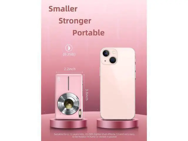 Alt view image 10 of 10 - Digital Camera, FHD 1080P Camera, Digital Point and Shoot Camera with 16X Zoom Anti Shake, Compact Small Camera for Boys Girls Kids