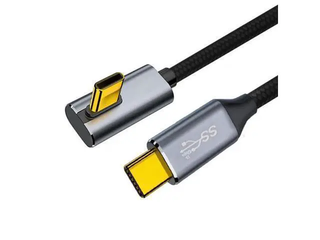 Alt view image 8 of 14 - 300cm Low Profile Angled USB-C to USB-C Cable, 10Gbps Gen2 Data, 100W 20V 5A Fast Charging for Laptops, Tablets & Phones
