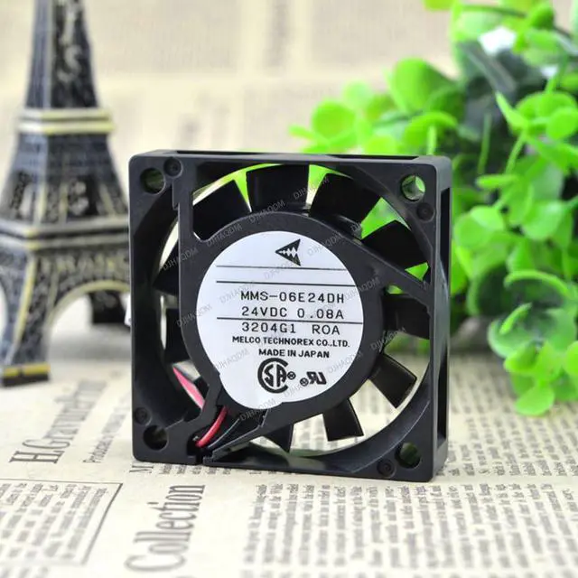 Alt view image 6 of 10 - Compatible for Mitsubishi MMS-06E24DH 24V 0.08A 6cm 6015 2-Wire Cooling Fan