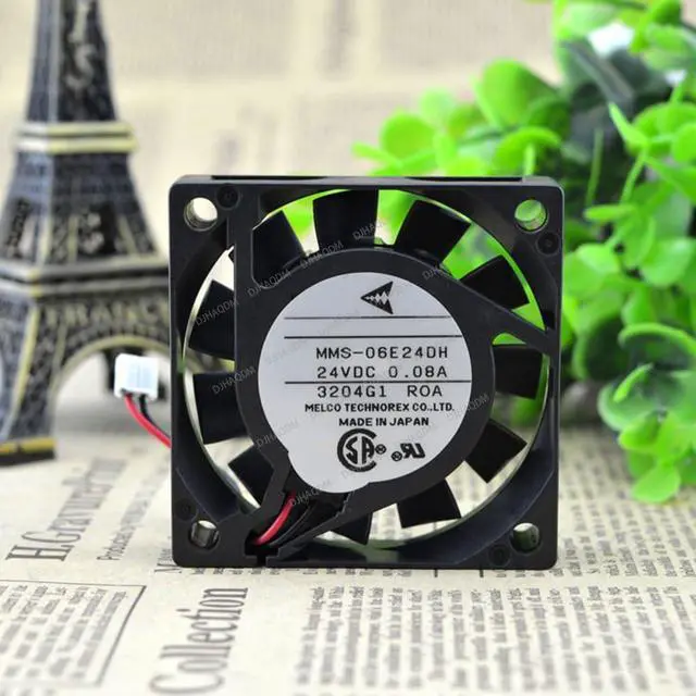 Alt view image 7 of 10 - Compatible for Mitsubishi MMS-06E24DH 24V 0.08A 6cm 6015 2-Wire Cooling Fan