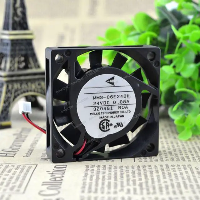 Alt view image 8 of 10 - Compatible for Mitsubishi MMS-06E24DH 24V 0.08A 6cm 6015 2-Wire Cooling Fan