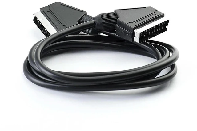 Alt view image 3 of 4 - Scart to sart cable EU Scart cable for TV DVD STB 21-pin Scart male to male 1.5m