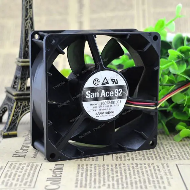 Alt view image 8 of 10 - Compatible for San Ace 92 9G0924G1D03 24V 0.55A 9038 9cm 3-Wire Cooling Fan