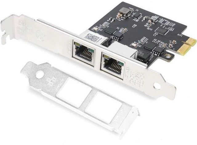 Alt view image 8 of 14 - 2.5Gbase-T PCIE NIC with Realtek RTL8125 Chip Dual RJ45 Port 2500/1000/100 Mbps Network Adapter PCIe X1 Ethernet Card for Windows/Windows Server/Linux