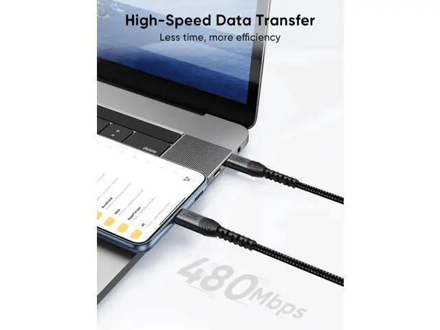 Alt view image 10 of 14 - 2 Pack 6.6FT USB C to C Cable, 60W Fast Charging Double Braided Cord for iPhone 15/16, iPad, Galaxy, Power Bank