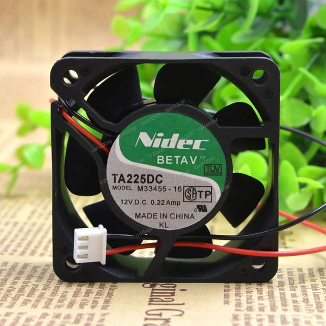 Alt view image 7 of 10 - Compatible for Nidec TA225DC M33455-16 12V 0.22A 60x60x25mm 2-Wire Cooling Fan