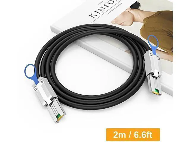 Alt view image 8 of 12 - 2M External Mini SAS Cable, SFF-8088 26Pin Male to SFF-8088 26Pin Male High-Speed Enterprise Storage Cable