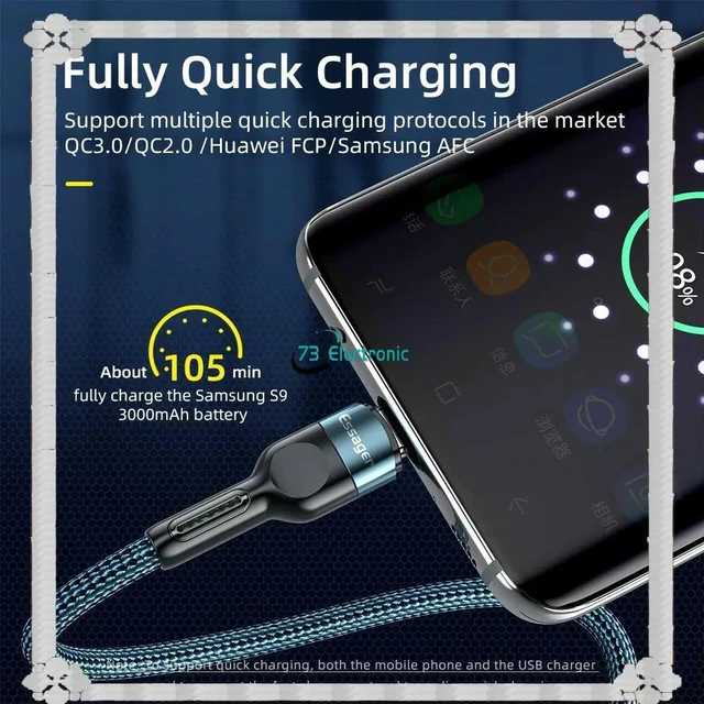Alt view image 5 of 6 - ESSAGER Chenxi Type-C Interface Data Cable, Durable Type-C Fast Charging Cable
